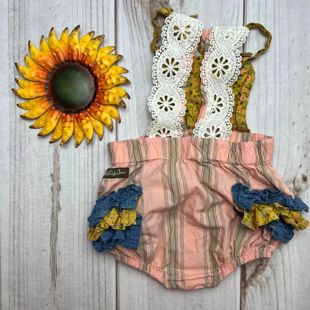 Matilda Jane‎ x Joanna Gaines Baby Girl Lace Romper Size 12-18M